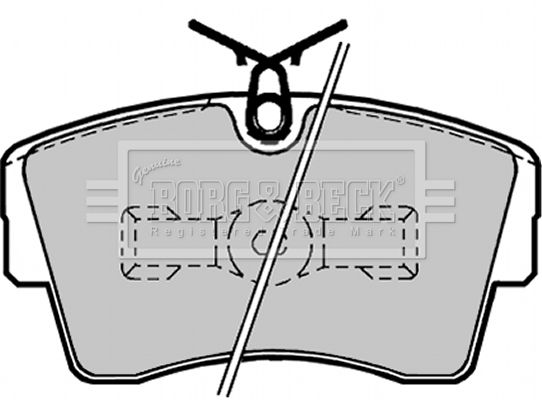 BORG & BECK stabdžių trinkelių rinkinys, diskinis stabdys BBP1166